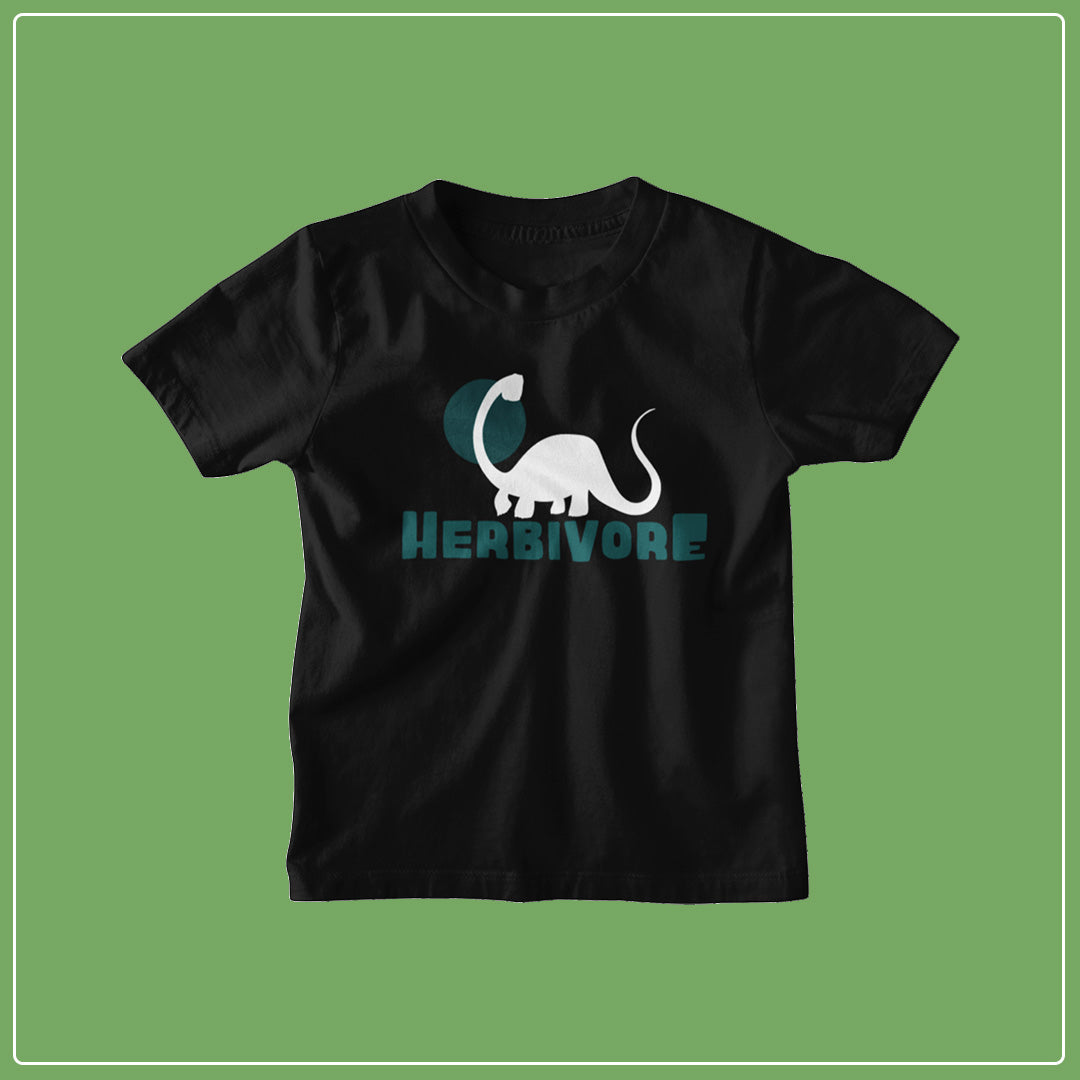 Herbivore - Black/White - Kids Unisex T-Shirt