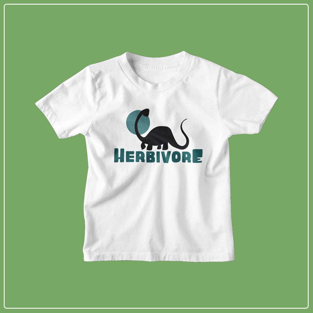 Herbivore - Black/White - Kids Unisex T-Shirt
