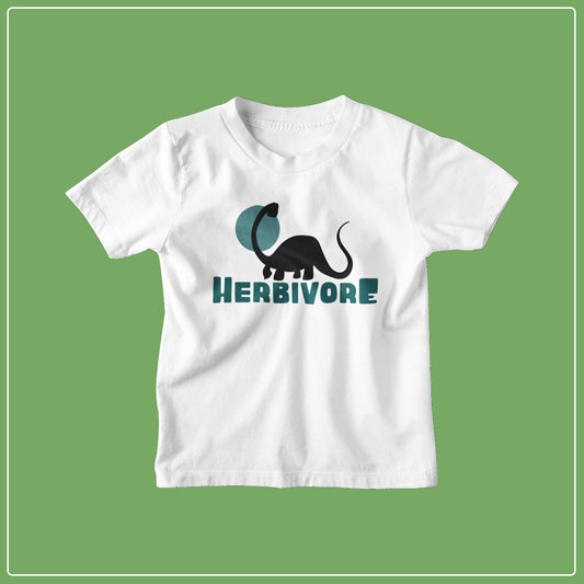 Herbivore - Black/White - Kids Unisex T-Shirt