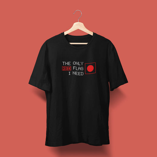 Red Flag - Black - Unisex T-Shirt