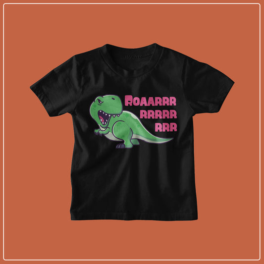 Roarrr - Black/White - Kids Unisex T-Shirt