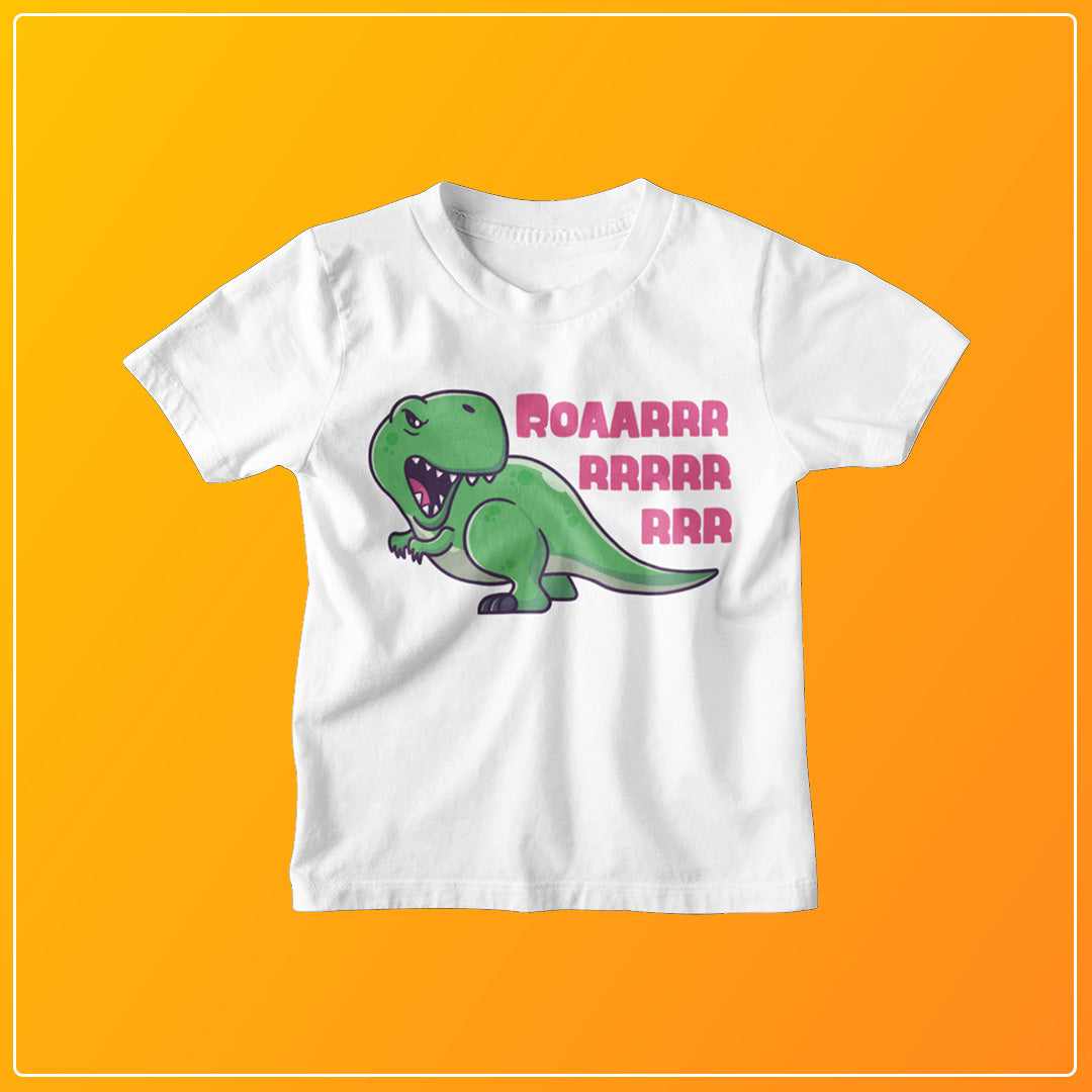 Roarrr - Black/White - Kids Unisex T-Shirt